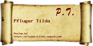 Pfluger Tilda névjegykártya